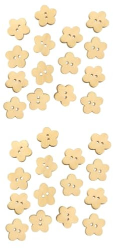 Operitacx 200pcs Floral Wooden Buttons Buttons for Pins Sewing DIY Craft Accessory for Clothing Shoes