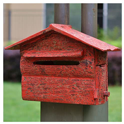 Cassetta per posta e pacchi da esterni, impermeabile, montaggio a parete, per riporre e consegnare in modo elegante, in legno rustico, da appendere alla parete