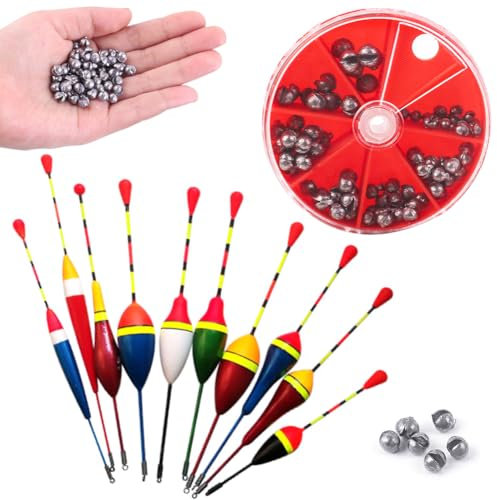 Posen Angeln Set, angelzubehör Set, Schaumstoff Posen Angelzubehör,Raubfischposen,Feder-ovale Stick-Schleifposen, Dauerhaft, geeignet für Verschiedene Angelarten