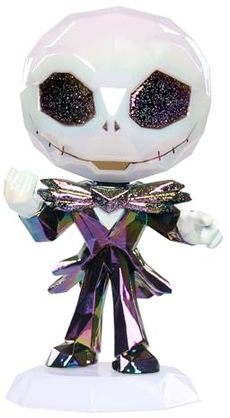 Just Play Disney Tim Burton‘s The Nightmare Before Christmas – Große Jack Skellington-Sammelfigur, Wackelkopffigur, schillerndes Plastik mit glitzernden Augen, Kinderspielzeug ab 3 Jahren