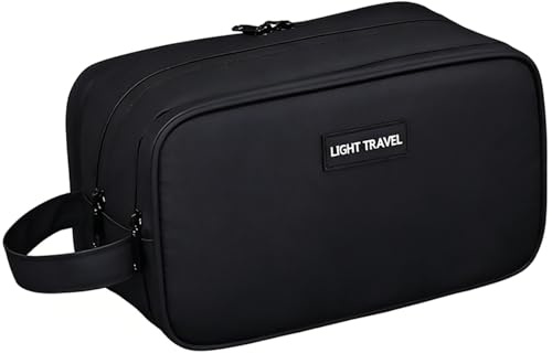 Wesoke nero Borsa da toilette da uomo, tre strati appeso Borsa da toilette per le donne degli uomini, Resistente all'acqua Viaggi rasatura Toiletry Bags Organizer Borse per cosmetici