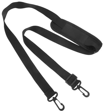 Healeved Correa de Hombro Ajustable y Cómoda de Nylon Negro, Resistente y Ancha para Mochila y Bolso Portátil, Adecuado para Viajes y Maletas