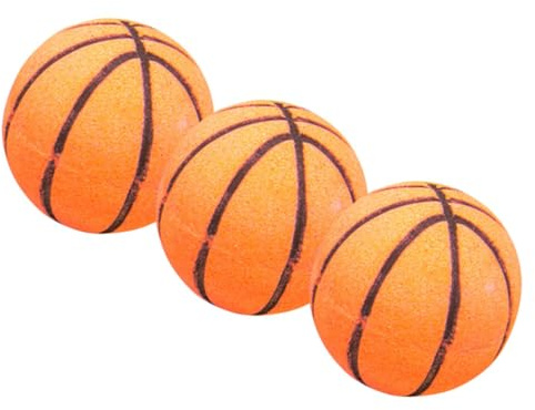 DEARMAMY 3 Stück-pack Kleine Natürliche Salz Badekugeln Basketballform Mit Ätherischen Ölen Hautpflegend Für Entspannendes Schaumbad Und Hautregeneration
