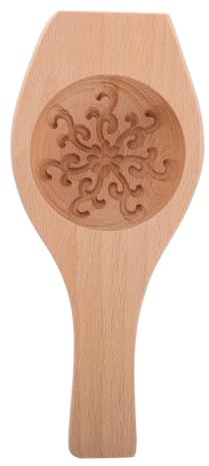 VINTORKY Holzform für Gebäck mit Blumenmuster aus Robustem Holz Benutzerfreundliches Teigtaschen Presse Zubehör für Authentisches Backerlebnis in Heimischen Küche