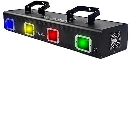 Luces de escenario, De espectáculo RGBY fuerte de cuatro lentes, luces de decoración de Navidad for fiesta de discoteca, proyecto de equipo de DJ de 500 metros