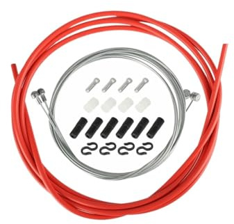 Bremszug Fahrrad 2 In 1 Universal Fahrrad Bremse Kabel Shifter Mit Gehäuse(Brake Red)