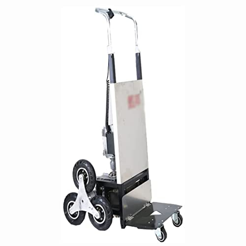 HanPiaoLiang Elektrische Sackkarre 200 kg Kapazität Elektrischer Arbeitssparender Bollerwagen 800 W Motor Elektro Treppensteiger Karre Edelstahl Heavy Duty Pritsche Transport
