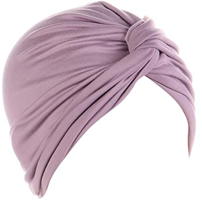 Zhiyao Damen Beanie Turban Baumwolle Kopfbedeckung Schlaf Mütze Multifunktional Kopftuch Indische Turban-Hüte Headwear Head Wraps muslimischen Schal für Haarverlust Alopezie Ausflug Urlaub Lila 2023