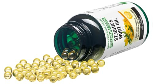 Siberian Green St.John's Wort Oil Capsules 200 Softgels Wild Harvested Siberia Altai Cold Pressed Unrefined