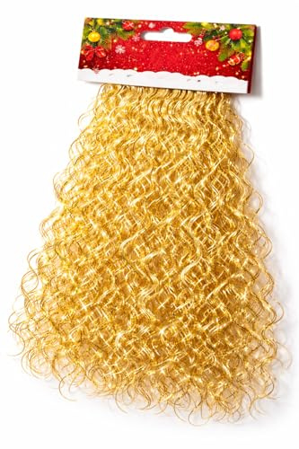 MERRYXMAS Lametta für Advent & Weihnachten als Deko & Dekoration Weihnachtsbaum & Tannenbaum (Gold)
