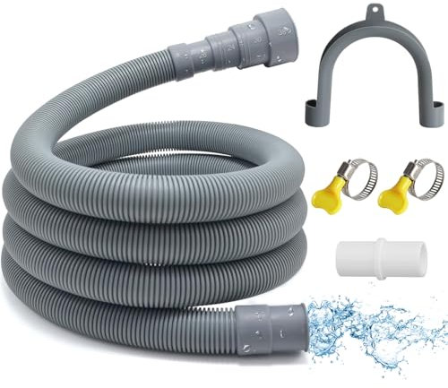 Manguera Desague Lavadora, Universal Manguera de Drenaje, Tubo de Drenaje de Lavavajillas, Alargador Tubo de Desague Lavadora, para Lavadora Lavavajillas Secadora Manguera (3m)