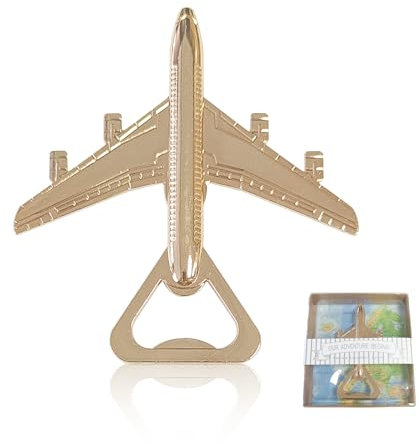 BRBASAP Abridor de botellas de avión para pilotos, aviación, hombres, controladores de tráfico y mecánicos, accesorios únicos de decoración de avión, regalo para pilotos, oficina o entrenamiento