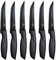 targzier Couteau de cuisine Professionnel,Couteaux à Steak Set de 6,Couteau à Steak en Acier Inoxydable de Haute Qualité,Couteaux de Table Robuste,Set Couteaux de Cuisine,Noir Ustensiles de Cuisine