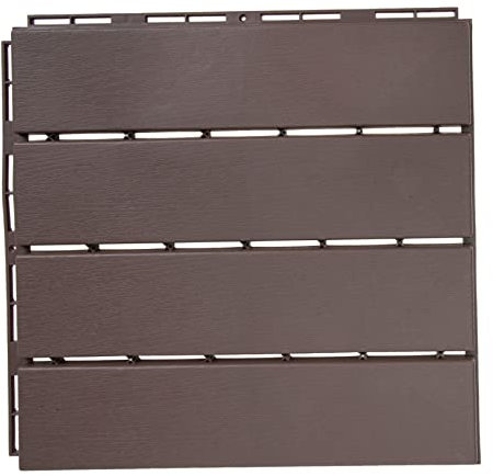 HOMSFOU Wood Composite Fliese Für Außenbereich Wasserdichte Rutschfeste Terrassenfliese Für Balkon Garten Und Poolbereich Langlebig Und Installieren Holzoptik