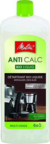 Melitta Limpiador Multiusos Anti Cal - Descalcificador para cafetera BIO líquido, producto de limpieza para cafeteras superautomáticas y máquinas de café, respetuoso con el medio ambiente, 250 ml