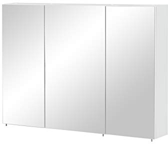 Schildmeyer Basic Spiegelschrank ohne Beleuchtung 134109, weiß Glanz, 100 cm