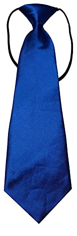 Elastische Krawatte für Jungen, Kinder, Schule, Jungen, weiches Polyester, für formelle Anlässe, Hochzeiten, Abschlussball, Feiern, Partys, königsblau, M