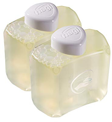 hagi Hand-Desinfektionsschaum: Nachfüllpackung für den automatischen hagi Schaumspender (Doppelpack 2 × 180 ml), angenehm duftend