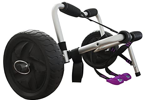 ASMSW Kayak Cart Canoe Paddleboard SUP Trolley Carrier with No-flat wheels 100LBS Capacity