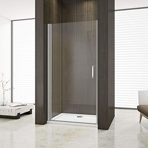 Mamparas de Ducha Puerta Abatible Gris mate 5mm 90x185cm