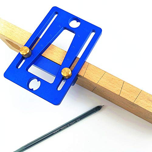 Marcador de cola de milano, plantilla Escala Carpintería gramil de medición de aleación de aluminio de bricolaje Útil Tratamiento de la madera cortada mano de cola de milano Inicio Marcador