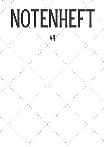 Notenheft A4: Schreibheft mit Notenlinien | Notizbuch für Musiker, Lehrer und Schüler | Klavier, Gitarre mit Hilfslinien | 120 Seiten