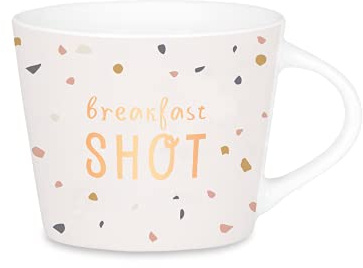 Grafik-Werkstatt Espresso-Tasse mit 100% Echtgold Porzellan Tasse 50 ml breakfast Shot 61572 Grau