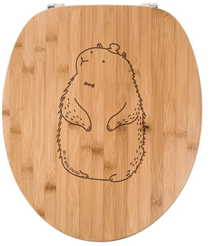 Mr. & Mrs. Panda WC Sitz Murmeltier - Geschenk, Tiere, lustige Sprüche, Respekt, WC-Sitz, Toilette, Toilettendeckel, Klobrille, Tiermotive, Gute