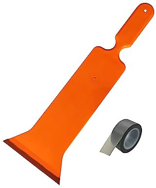 NBTOOL Tinta per finestre, con manico lungo, spatola per bulldozer con nastro in teflon, tergivetro per vetri anteriori e posteriori, pellicola piatta per vetri auto, strumento professionale per la