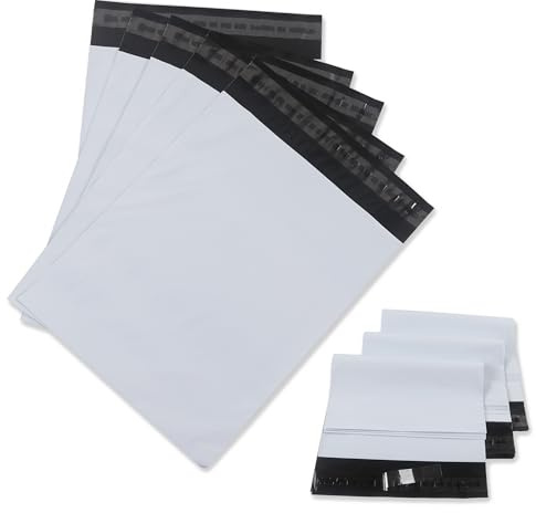 newlng Versandbeutel Versandtasche für Warensendung (weiß) Versandtüten für Kleidung Textilien Blickdichte Kunststoff, Selbstklebend,Wasserdicht und Reißfest 30cmX42cm 30Stück (Verschiedenen Größen)