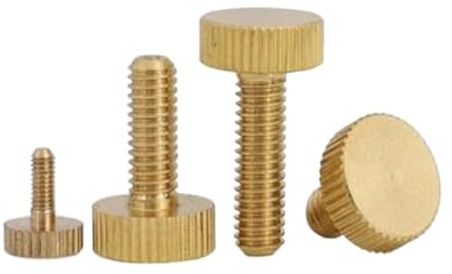 2–5 Stück M3 M4 M5 M6 DIN653 GB835 Messing Rändelschraube Rändelung Flachkopf Rändelschraube handfest anziehen Computerschrauben (Size : M4X10 5PCS)
