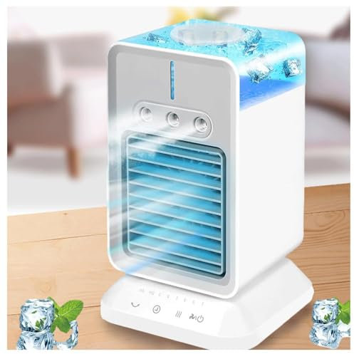 4 In 1 Air Cooler, 3 Wind Speeds,3 Spray Modes,4 In 1 Conditioner Air 2/4 H Timer,120° Oscillating Domestic Air Cooler for Office Home Dorm Etc