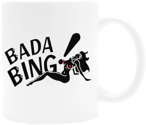 Udaytee Bada Bing Taza De Cerámica Blanca Taza Para Beber Bebidas