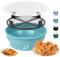 Collapsible Batter Bowl with Lid, No Mess Muticolor Breader Shaker Bowl Box, Breading Shaker for Home & On-the-Go, Breading Trays for Frying Fish Fried Chicken, Onion Rings, Wings & More（Mint Blue）