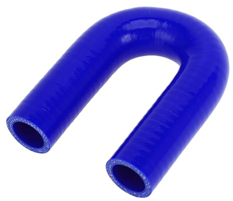 X AUTOHAUX 25mm/0.98 ID 120mm/4.72 Length 180 Deg Blue Silicone Hose | 1 Pcs, Universal, Coolant Hose, High Temp, Turbo Intercooler, Direct Fit, Radiator Coolant, Universal Fit