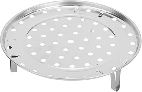 Hominas Einsatz Topf Dünsten, Dampfhalter Tablett Rundes Dampfgarer Regal Korb aus Edelstahl mit Stützfüßen Tablettregal Kochzubehör für Töpfe, 26 cm