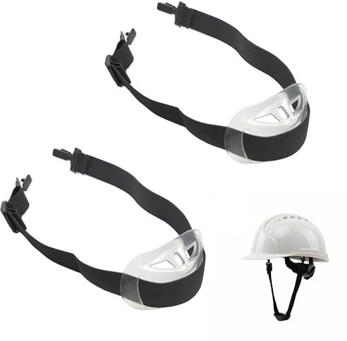 CHENNAN 2 Piezas Barboquejo, Correa para El Casco Duro Universal, Correa de Barbilla para Casco de construcción, Correa para La Barbilla Repuesto Accesorios para Sombreros De Seguridad (Negro)