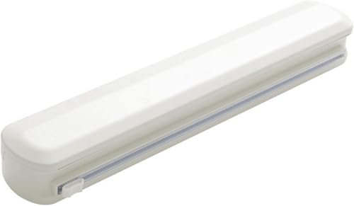 Folienschneider, Gourmet Folienschneider, Kunststoff Folienspender mit Schiebe Cutter, Einem Durchmesser ≤ 4,5 cm,Einer Länge ≤ 32 cm und für Frischhaltefolie mit, Frischhaltefolie Schneider für Küc