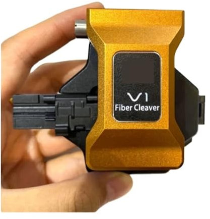 Couperet à fibre optique, Cliveuse à fibre optique entièrement automatique V1 Cliveuse à fibre optique FTTH à une étape Cliveuse à fibre optique de type presse V1