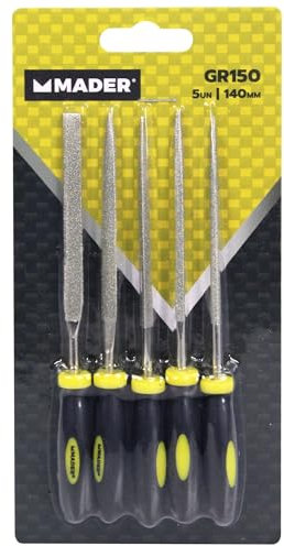 Limas precisión - juego de 5 unidades de 140mm, fabricadas en acero de alta calidad, ideales para trabajos de detalle y acabado fino.*