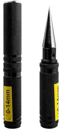 Bestgle 2Pcs Alésoir D'ouverture de Trou Extensible 0-14 mm pour Corps de Modèle RC, Outils D'alésoir D'ouvreur de Poinçon D'expansion D'alliage D'aluminium, Noir