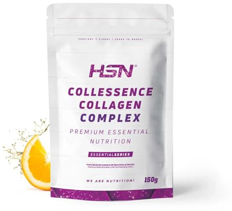HSN Colágeno Hidrolizado y Magnesio (Malato Citrato Bisglicinato) en Polvo Collessence Colágeno Complex | Naranja 150g | No Incluye Dosificador | No-GMO, Sin Gluten ni Lactosa ni Pescado
