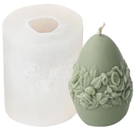 Stampi pasquali, stampi 3D per uova di Pasqua per realizzare candele in resina, decorazioni fai da te per feste, sapone, cera, fondente, per decorare torte, sapone, candele