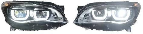 Faro Fanale Proiettore Per BMW Serie 7 F01 F02 2009-2015 Fari Anteriori A LED Completi Allo Xeno Con Occhi D'angelo Gruppo Fari(AFS 14-16)