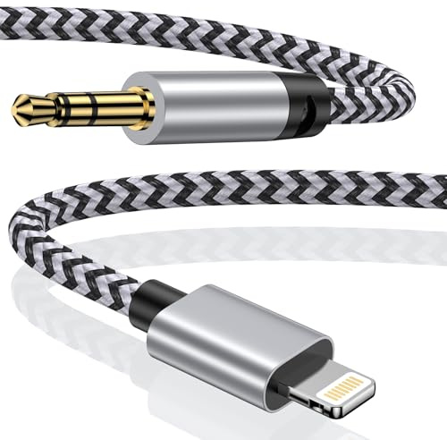 Haoano Aux Cable for iPhone in Car,1.8M Aux to Lightning Cable