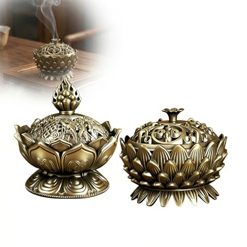 Katyjun Räucherschale für Weihrauch 2 teilig Luftreinigung Yoga Meditation Entspannung Stressabbau Schlafverbesserung Incense Burner Hochwertige Handwerkskunst Langlebig und Farbbeständig