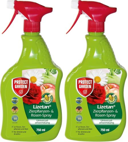 PROTECT GARDEN Lizetan AF Zierpflanzen-und Rosen-Spray, gegen Schädlinge an Rosen, Zierpflanzen, Obst und Gemüse, 750 ml (Packung mit 2)