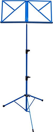 NOTENSTÄNDER + TASCHE - NOTENPULT - BLAU - GROßE AUFLAGE - STABIL - HÖHENVERSTELLBAR VON 50cm - 125cm