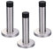 Jatidne 3 Pack Door Stops Chrome Door Stoppers for Skirtings Walls Silver Doorstops Heavy Duty Stainless Steel Wall Mounted