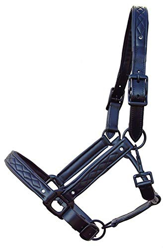 German Riding weiches Lederhalfter Titanium mit 8 Strasssteinen besetzt (Pony)